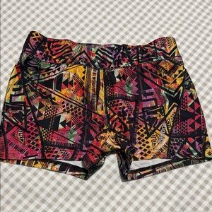 Reebok Multicolor Geometric Athletic Shorts